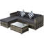 Felicity 5 Pieces PE Rattan Garden Furniture Set with Cushions-1805799890