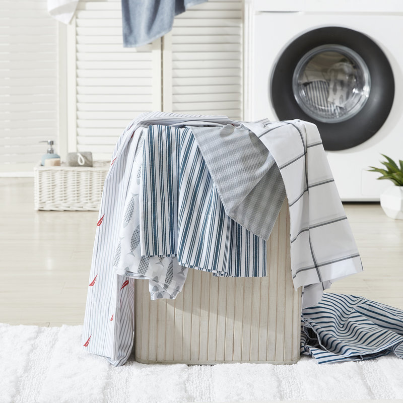 Ensemble de draps en percale de coton 200 fils Bradford, Ensemble de draps pour lit double avec 2 taies d'o, Noir intrigue