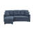 76.5" Linen Blend Upholstered Sectional With Pull-Out Bed And Chaise Storage-1381164115
