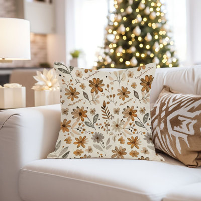 Botanical Fall Flower Dreams XII Pillow Cover