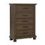 Commode 5 tiroirs brun foncé