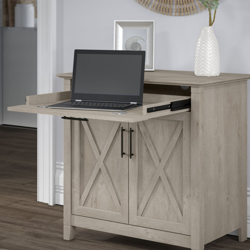 Huckins Hall Tree 31.7'' Wide with Bench and Shoe Storage, Washed Gray