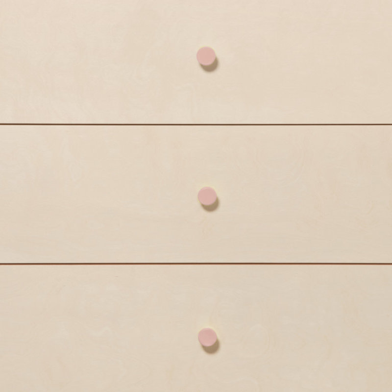 Gelato Wood Mushroom Cabinet Knob, Petal Pink