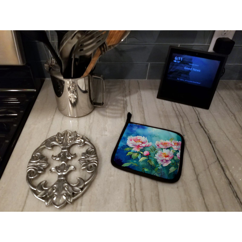 Caroline's Treasures Floral Polyester Potholder Set
