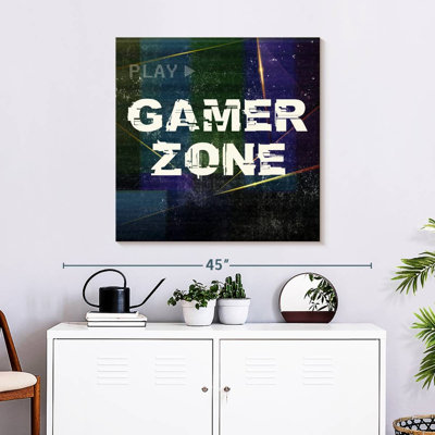 «Video Games Gamer Zone», impression sur toile