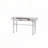 Metal Vanity Desk with One Drawer, White-185739989
