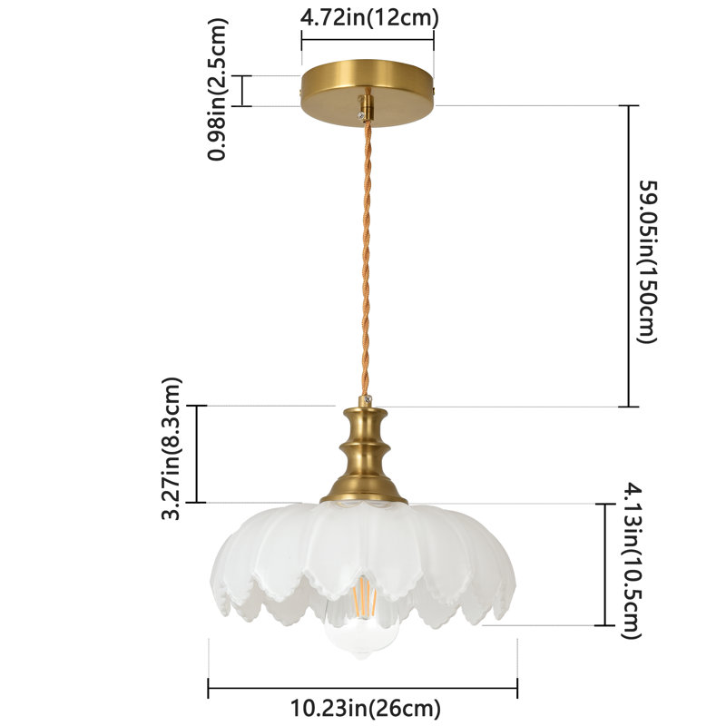 Luminaire suspendu Junathean, Blanc givré