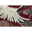 Throw Bed Runner– Embroidered Damask Jacquard Burgundy (Red, 130 X 170Cm)