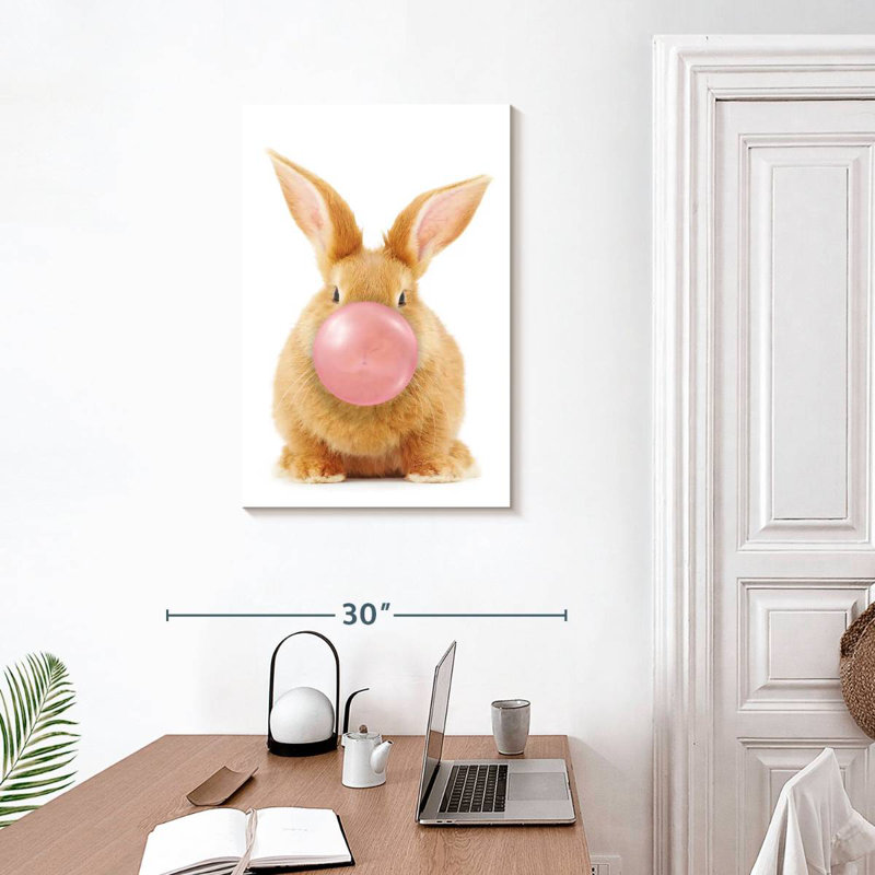 Rabbit Bubble Gum, 30" H x 20" W