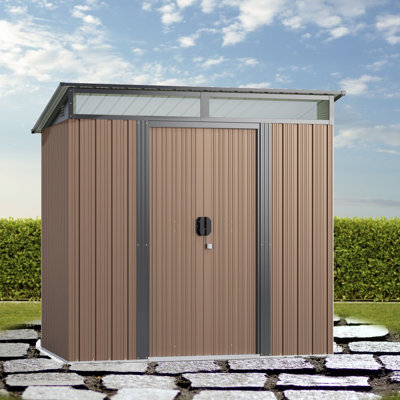 6 ft. W x 4 ft. D Metal Vertical Storage Shed -  Bealife, WF-CC15-LB