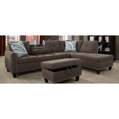Manervia Upholstered L-Shaped Sectional