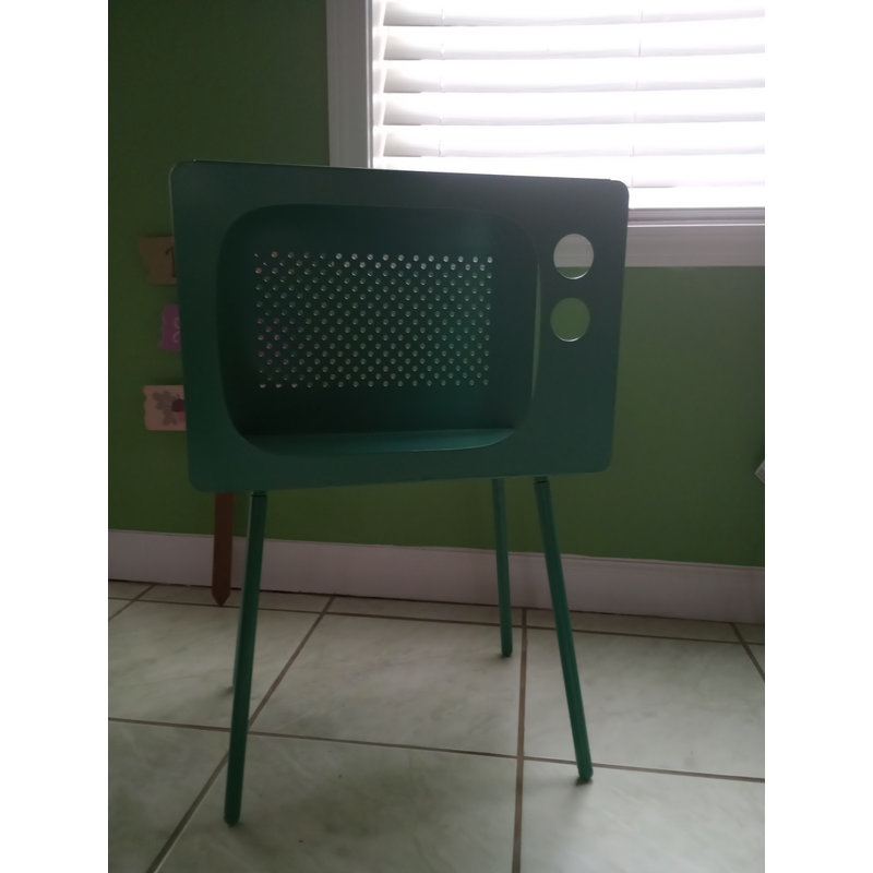 Stert Modern End Table In Television Shape Hollow Side Table, Green