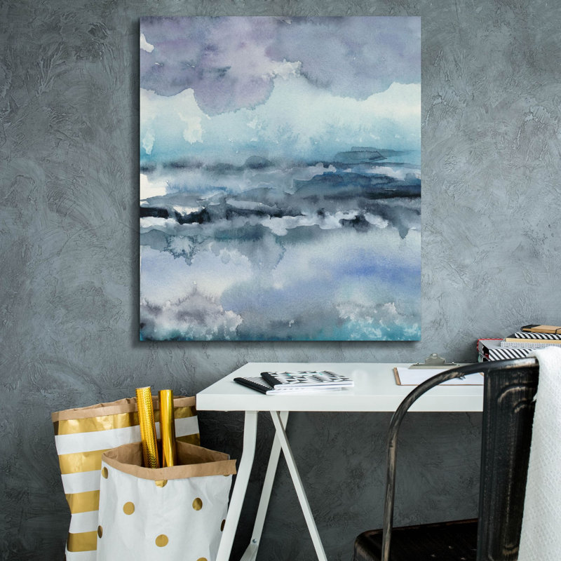 «Blue Tide 1» par Chariklia Zarris, art épique Graffiti, 26 po x 30 po