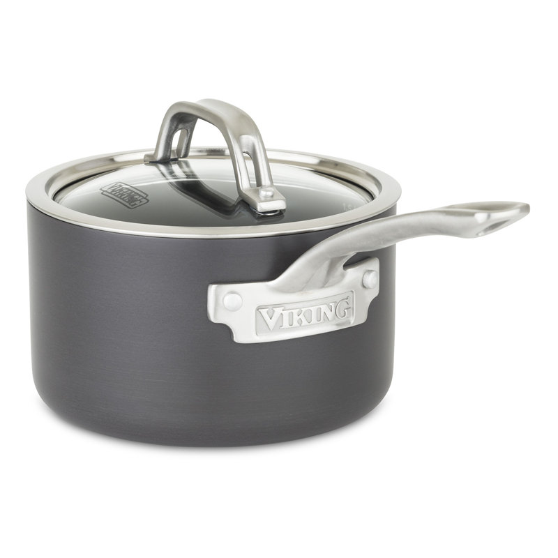 Viking Hard Anodized Nonstick Saucepan with Lid, 2 qt.