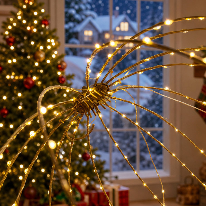 Ensemble de 3 décorations de Noël extérieures : boules préilluminées avec 8 modes d'éclairage, minuterie et lumières LED.