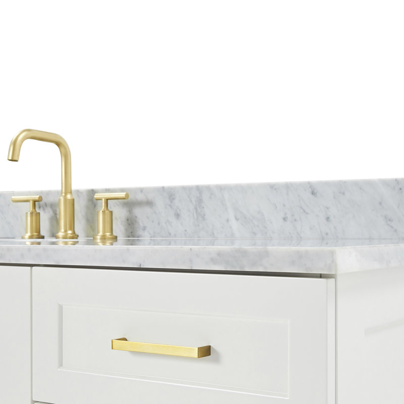 ARIEL TAYLOR 61 IN SINGLE RECTANGLE SINK VANITY, Rectangular, White, 67"
