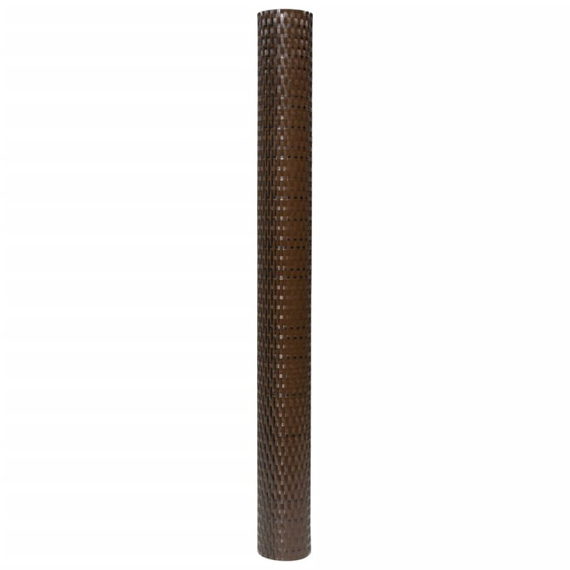 Catrenia Polyethylene Balcony Privacy Screen, 300cm W x 80cm D, Black / Brown