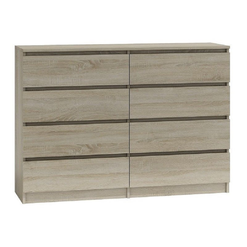Helen 120 cm W Chest of 8 Drawers, Sonoma