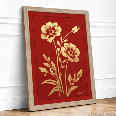 Cream And Gold Blooms Botanical - Print