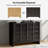 Varnum 40" 2-Door Modern Oak Cabinet with Geometric Front and Adjustable Shelves-117528525