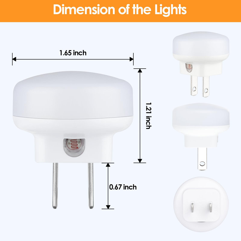 LED Night Lights Plug into Wall 5-Pack