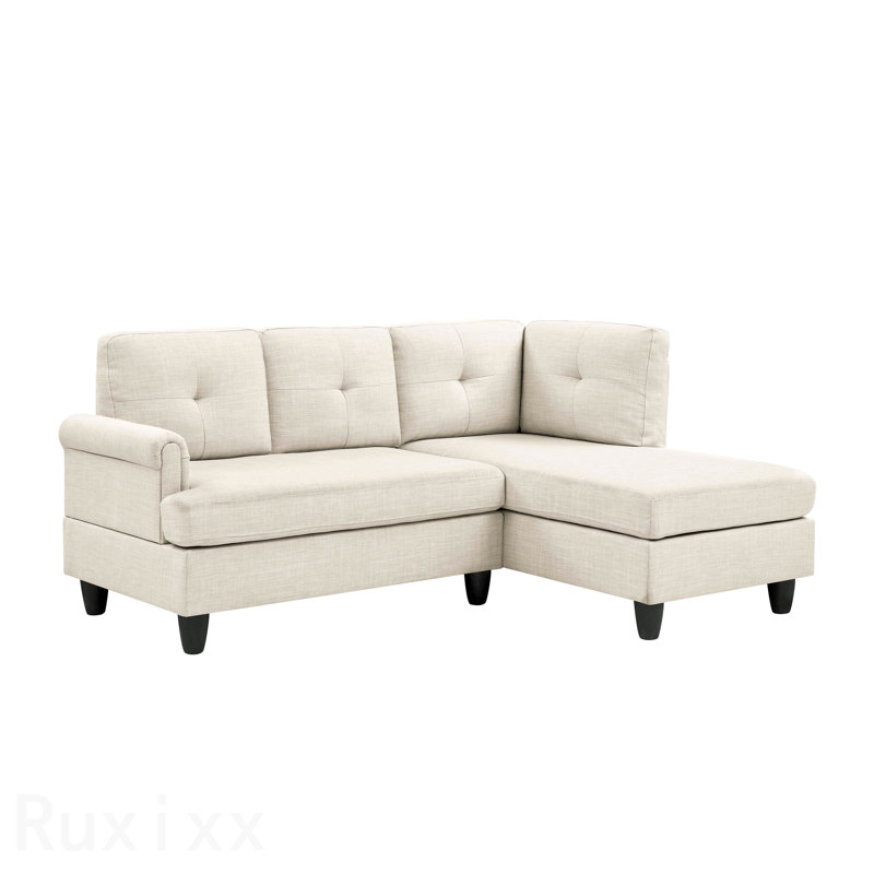 3-Seater Right-Facing L-Shaped Sectional Sofa with Chaise