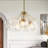 3 - Light Dimmable Glass Bubble Chandeliers