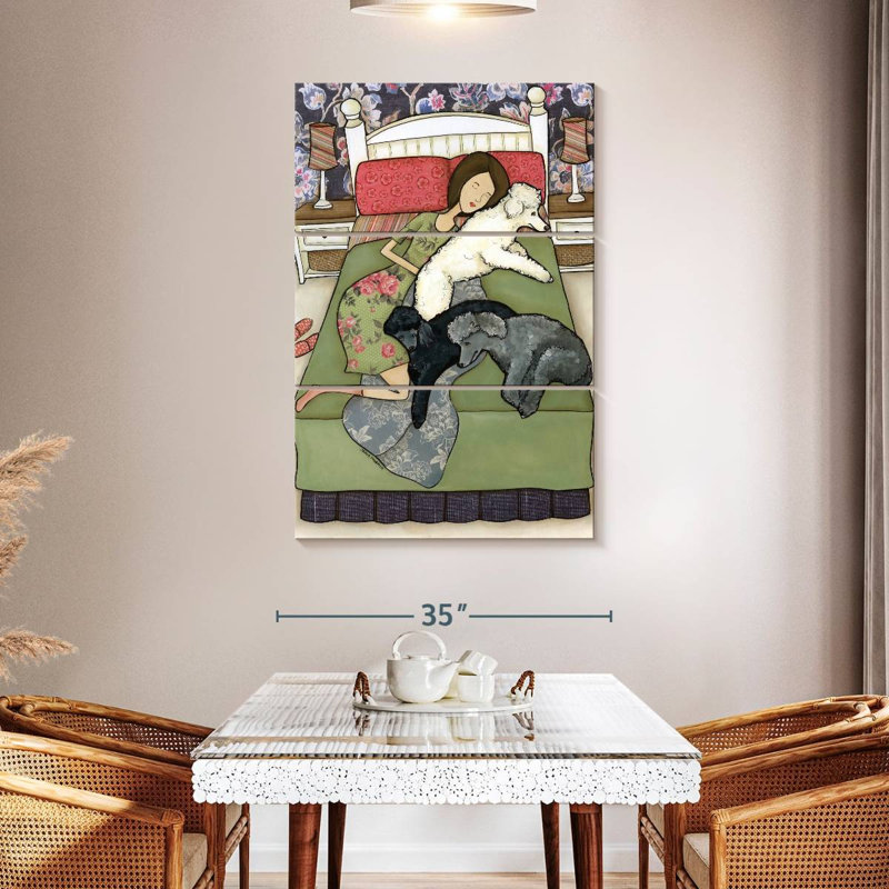Brampt Napping Poodles, 50" H x 32" W