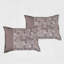 Ensemble d'édredon brodé et imprimé 7 pièces Dusty Mauve Paisley en doux microfibre de polyester avec édredon, taies décoratives et coussins décoratifs-121303298