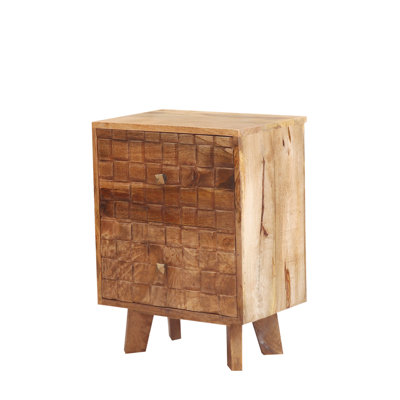 Aled 45cm W Solid Wood Bedside Table