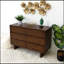 Commode à 6 tiroirs en noyer de style Mid-Century moderne H 32,2 po x l 47,2 po x P 17,7 po