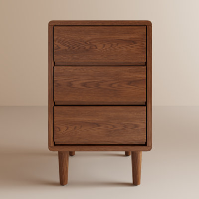Solid Wood Mid-Century Modern Nightstand