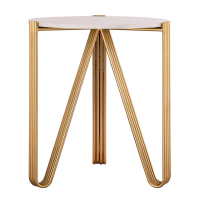 100% Marble 3 Legs End Table