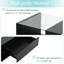 Rectangular Coffee Table With Particle Board And Tempered Glass, Black Practical Design Glass Top-1182528572