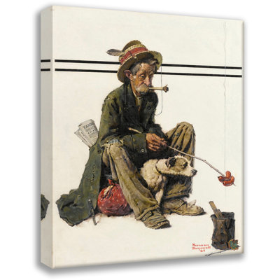 «Hobo Homeless» par Norman Rockwell, toile tendue avec châssis