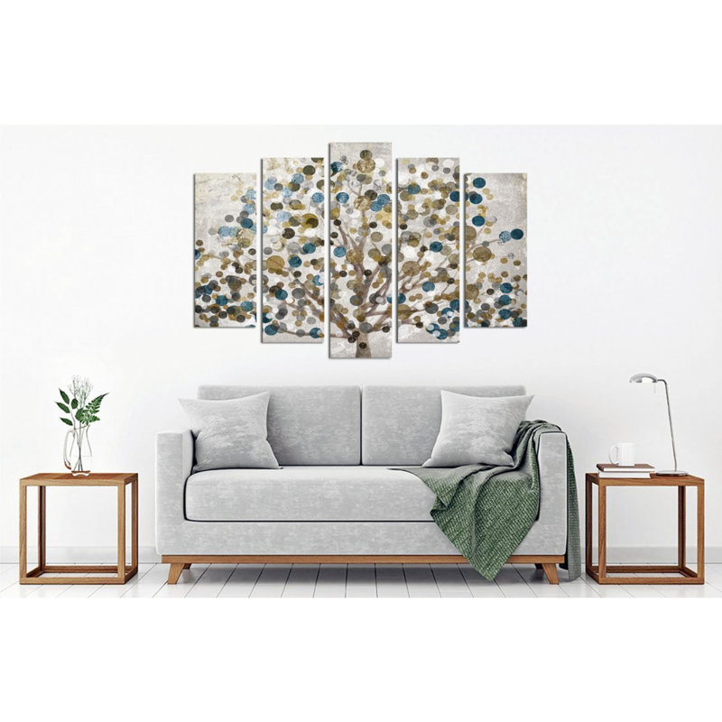 5 pièces, impression sur toile tendue