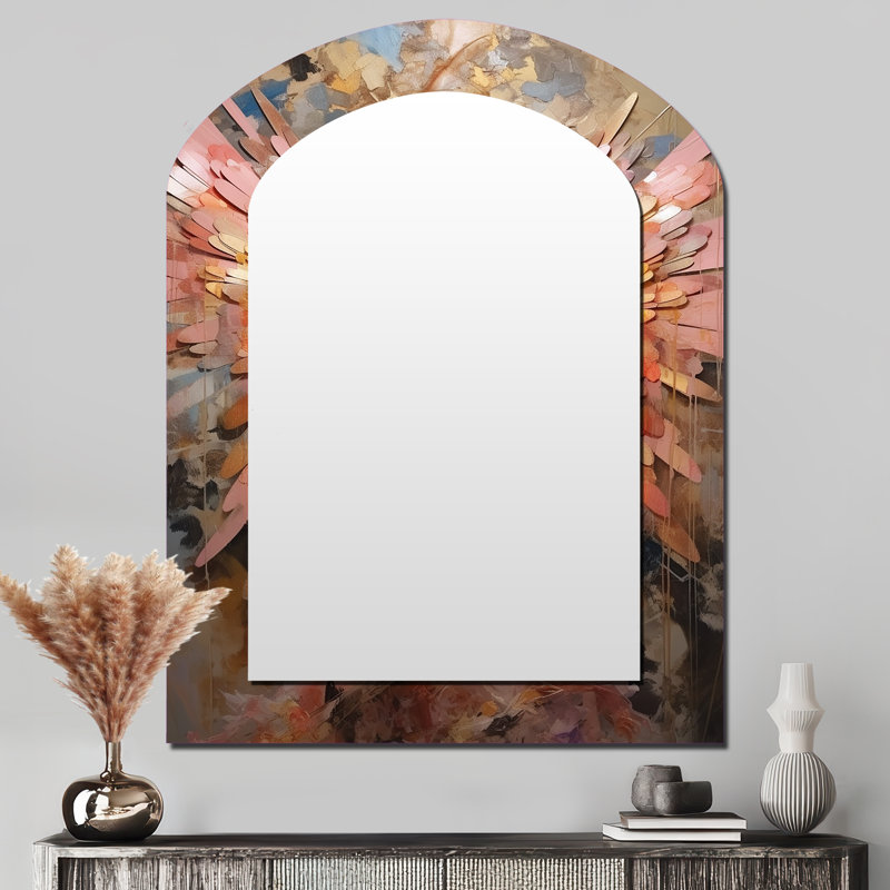 Miroir mural rose et bleu, 43 po x 33 po