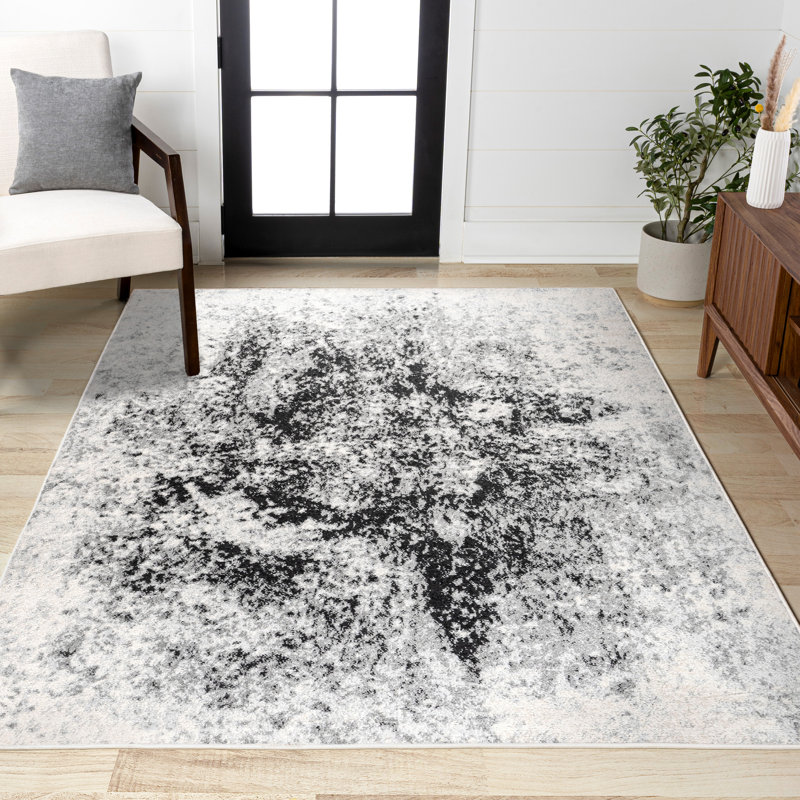Tapis crème / gris Bettencourt, Rectangulaire 3 pi x 5 pi