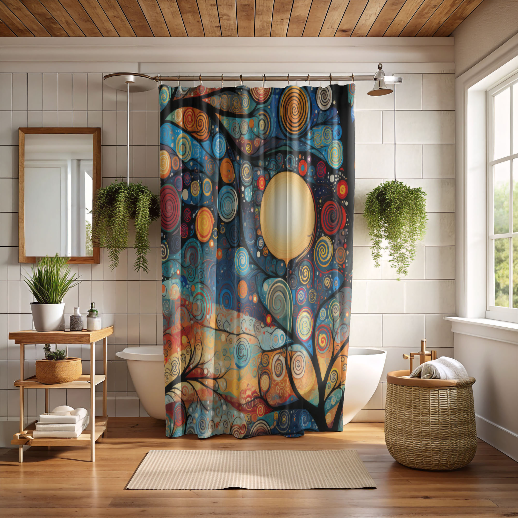 East Urban Home Merry Spruce - Premium Shower Curtain | Wayfair