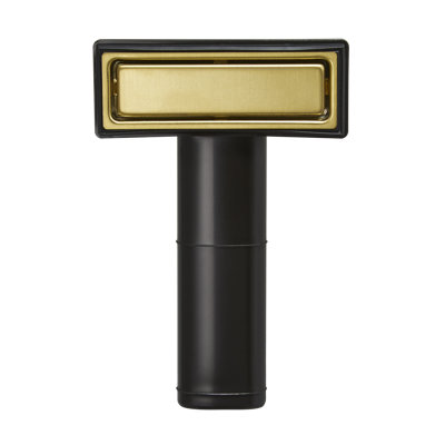 Wide Rectangular Plate Overflow in Brushed Brass 90x30mm