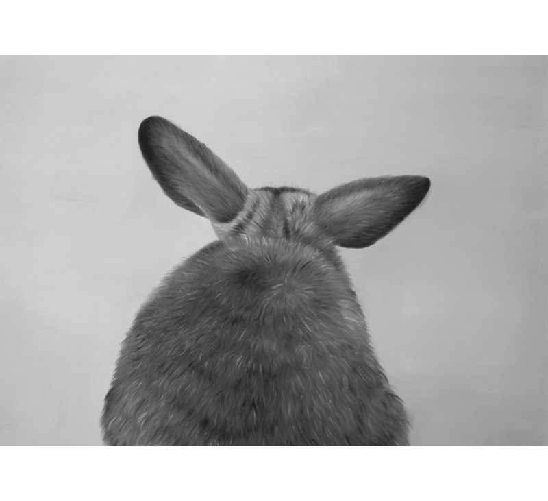 Little rabbit from behind - Hyperrealist door mat | Home decor