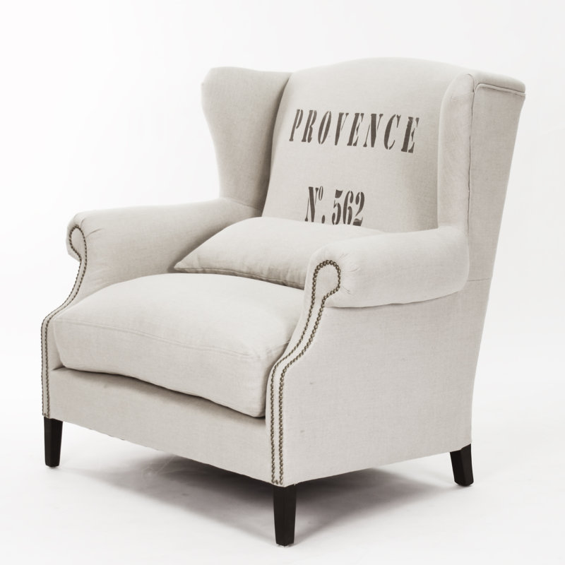 Linen Wingback Chair