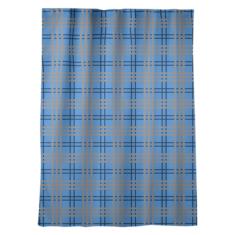 Room Darkening Curtain Single Panel, Blue/Gray/Black