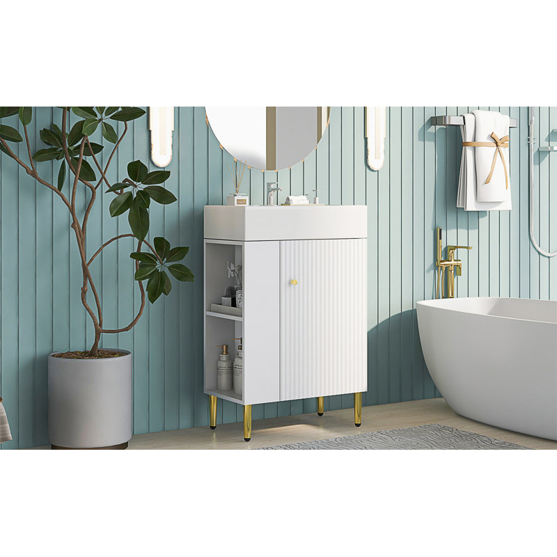 Meuble-lavabo simple 21,6 po avec plateau en céramique Letemps