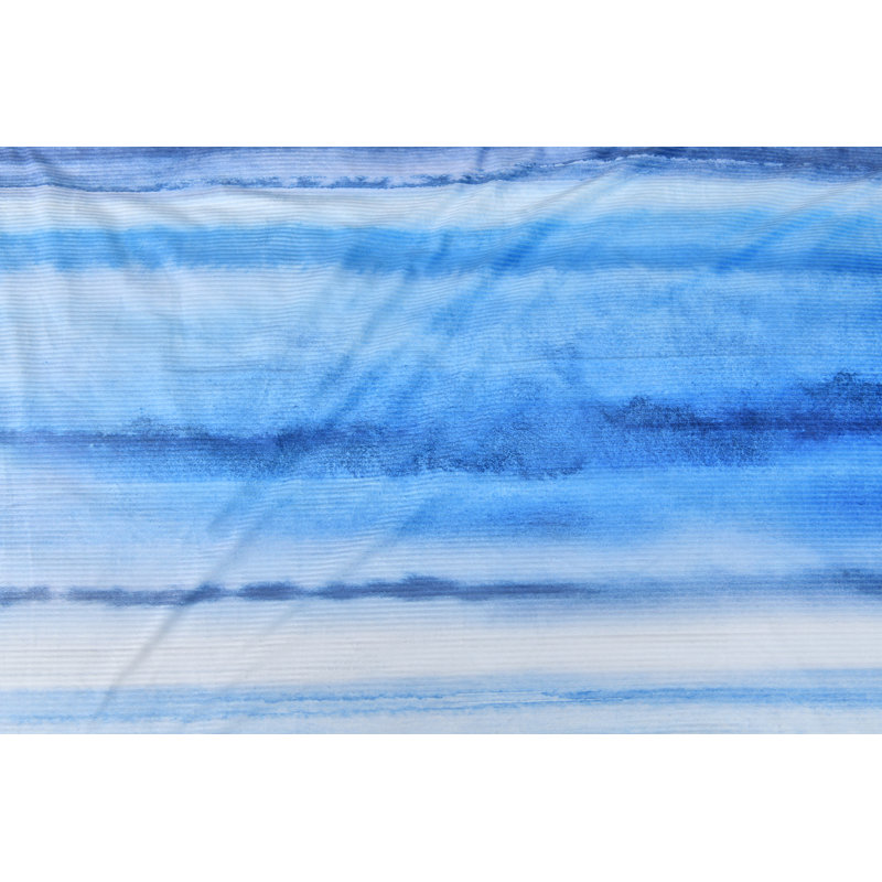 Weathers Polyester Striped Duvet Cover with Pillowcases, Blue, Super King Duvet Cover + 2 Standard Pillowcases