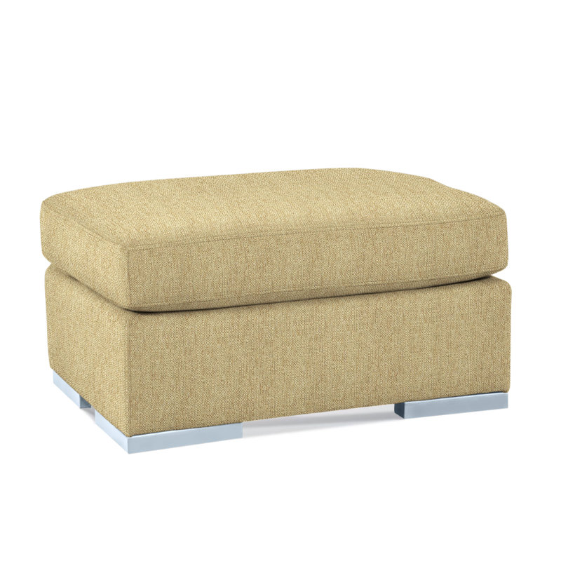 Memphis Ottoman, Beige Sugar Performance; 0863-93, Black