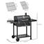 CLIY Freestanding Charcoal Gas Grill