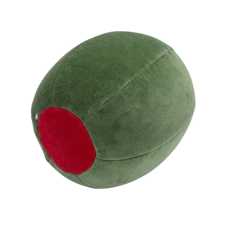 Cotton Velvet Olive Shaped Pillow