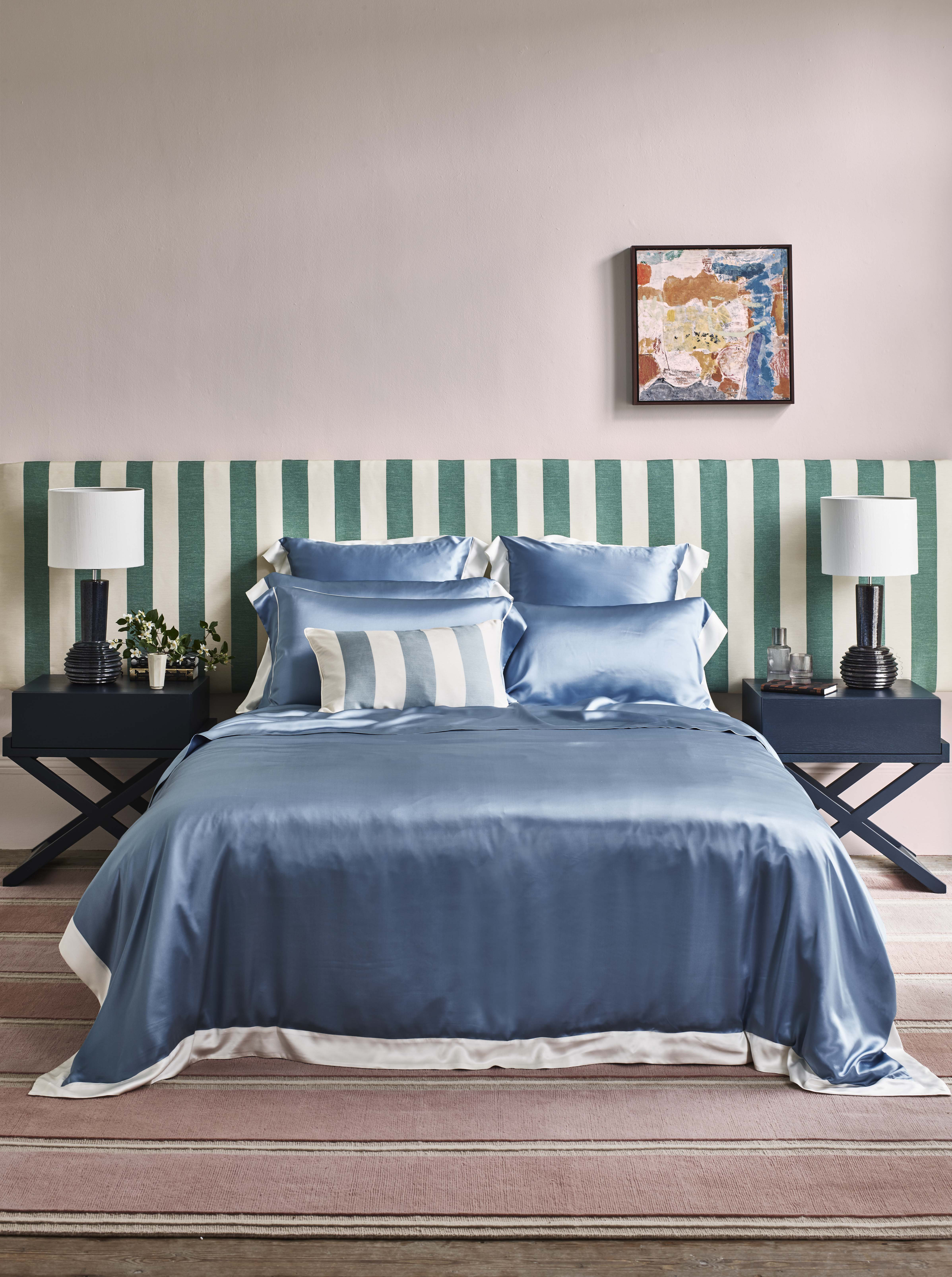 Gingerlily London Summerhill Blue Silk Duvet Cover Wayfair