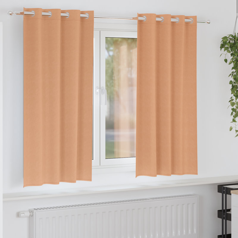 Tacorian Curtain Pair, 140cm Width x 175cm Drop, Light Brown
